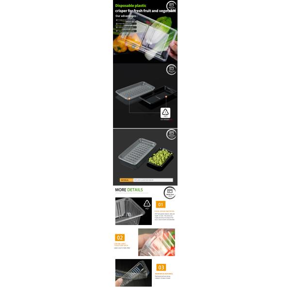 Disposable Plastic Trays for Supermarkets - Durable Take Away Solution for Fruit and Vegetables