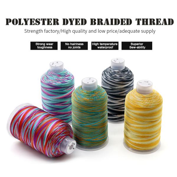 Embroidery Sewing Thread 100% Polyester with High Temperature Resistance in 5 Colors