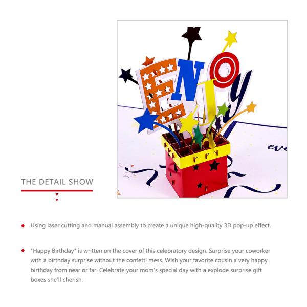 Offset Printing 3D Pop Up Birthday Card , 3D Anniversary Cards 148×210mm Size