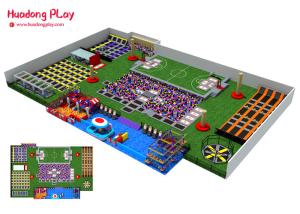 Customized Trampoline Center Equipment 70x48.6x5.5m Free Design Multi Zones