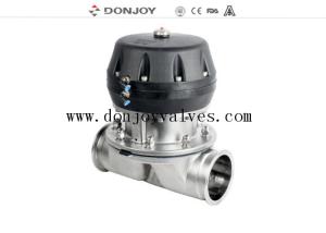 China DN100 DONJOY 2 Way Sanitary Diaphragm Valve With Tri Clamp End on sale