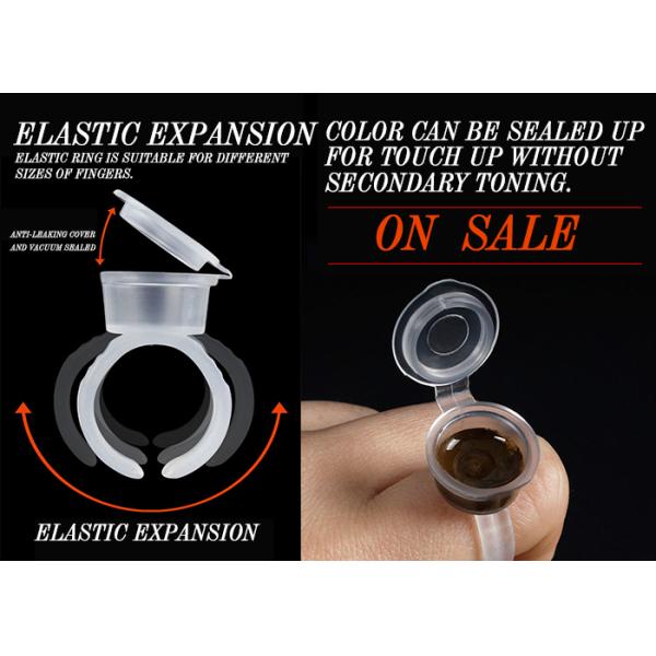 Charming Tattoo Accessories Plastic Permanent Makeup Tattoo Ink Ring Cup With Cap