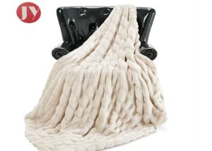 Buy cheap Luxurious Faux Fur Throw Blanket Super Soft Fuzzy Cozy Plush Fluffy Elegant Blanket with with Reversible fleece Throw product