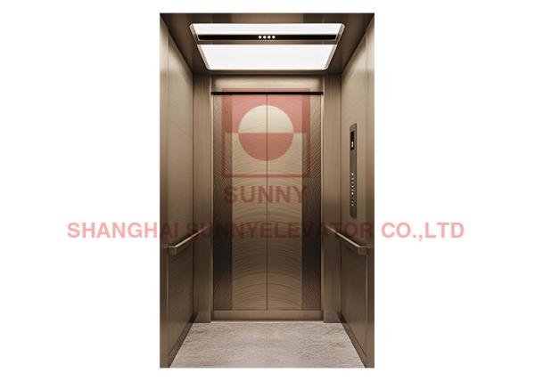 Quality 450kg-1600kg Mirror Etching Machine Room Less Elevator With Morden Design for sale