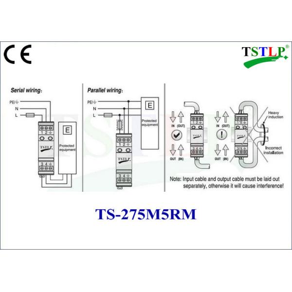 5kA / 10kA Type 3 Lightning Surge Arrester For TT / TN S Power Supply Systems