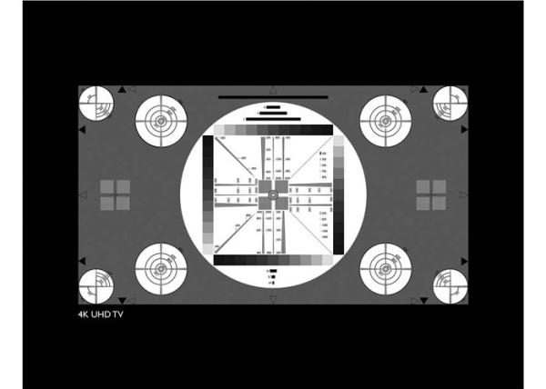 4K (UHD TV) Universal Test Chart YE0279 for visual appraisal of transmission