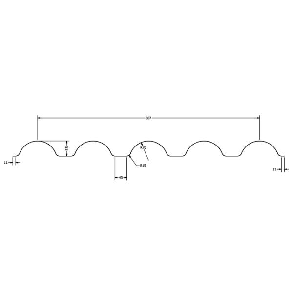 0.3-0.6mm Spanish Tile Roll Forming Machine 20 M / Min Chain Drive Roll Form Machine