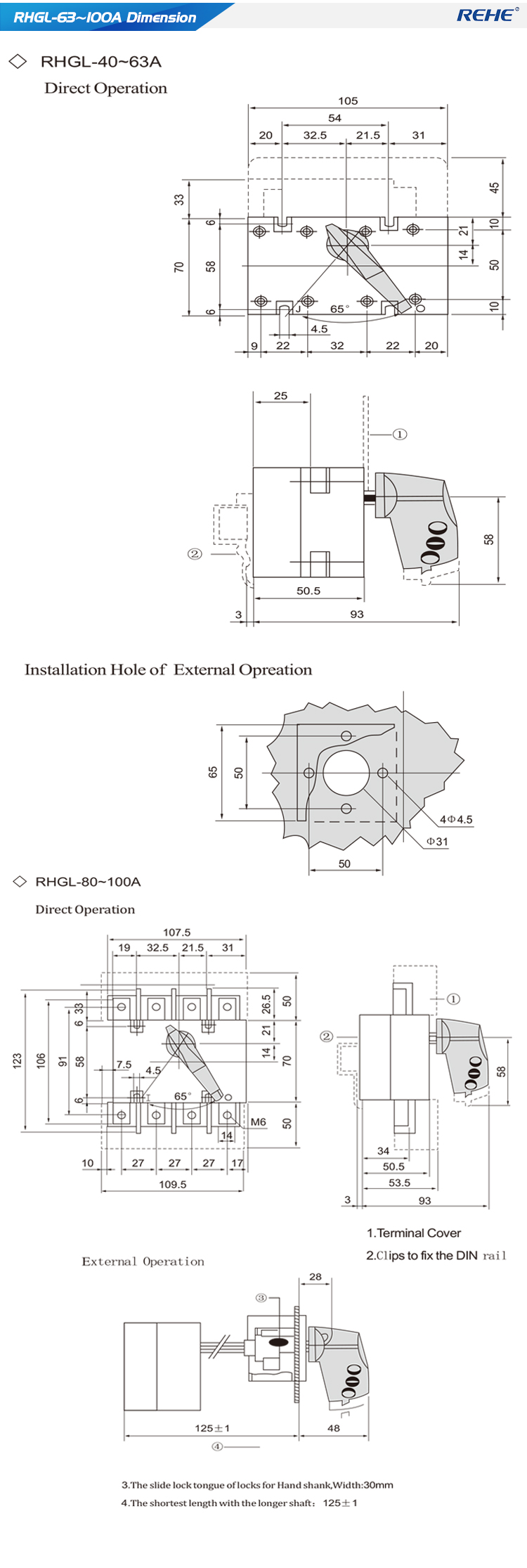 Manual Changeover Switch 3Pole/4Pole Isolation manual Transfer Switch