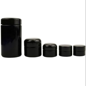 Buy cheap Leakproof Glass Black Cosmetic Jars 8.8oz 35oz product