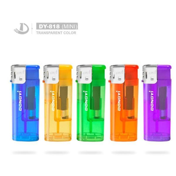 8.1*2.24*8.1CM Customizable Dy-1703 Five Colors Unique Plastic Lighter