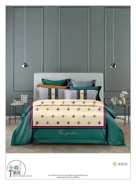 Quality Trendy Design 100% Long Staple Cotton Reactive Print Customize Bedding Set Home Textile for sale