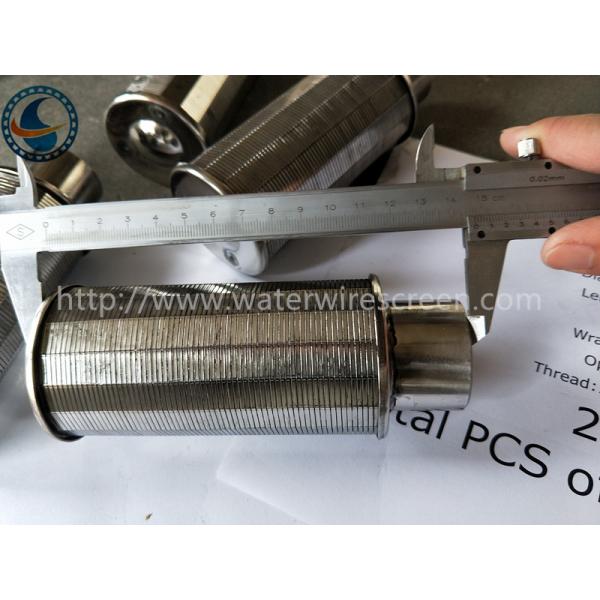 1" BSPT Female Threaded SS316L Continuous Slot Screen Nozzle For Resin Filter