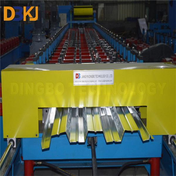 PLC Control System Floor Deck Roll Forming Machine Cr12 Roller Material