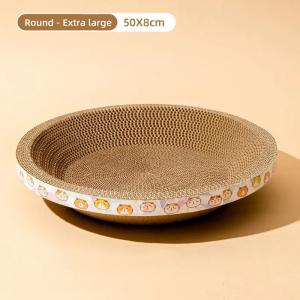 China ODM Round Cardboard Cat Scratcher Wear Resistant Cat Scratcher Round on sale