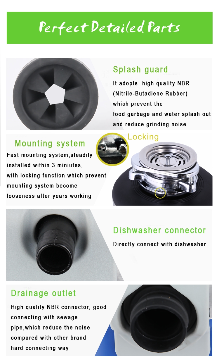 detailed parts of DSW560 food waste composting machine