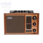 Coffee/Wooden USB FM/MW/SW 3Band Portable Radio With Built In Speaker And