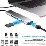 Versatile 8-In-1 USB Type C Hub Multiport Adapter for Multi-Tasking and Data