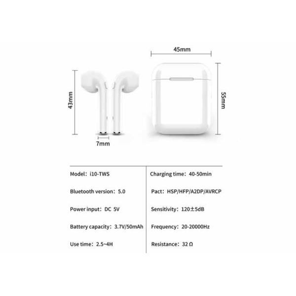 3 . 7V Wireless Music Earphone , Customized Logo Bluetooth Phone Earbuds