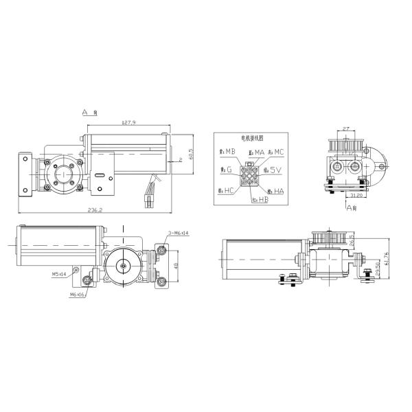 Brushless Safety Sliding Glass Automatic Door Motor High Power Low Noise