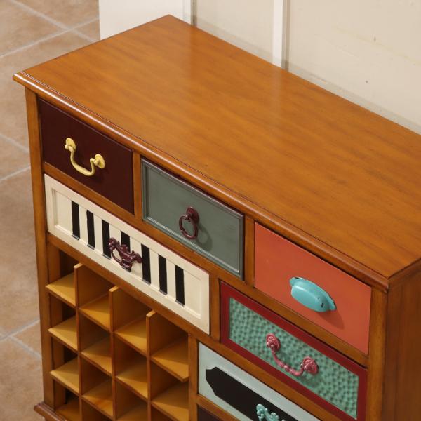 MDF Board 108cm Height European Retro Drinks Storage Living Room Cabinet