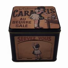 Quality FDA Large Square Cookie Tin With Removable Lid Cookie Biscuit Cake Tin Packaging for sale
