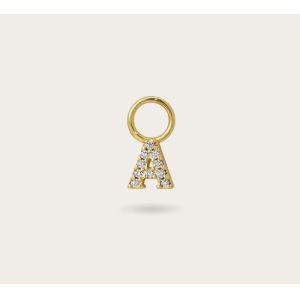 Logo 925 and customized Mini 18K Gold Initial Charm 925 Sterling Silver Personal