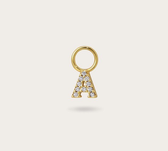 Logo 925 and customized Mini 18K Gold Initial Charm 925 Sterling Silver Personal