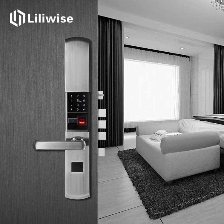Residential Security Electronic Door Locks Digital Latch Sliding With Key