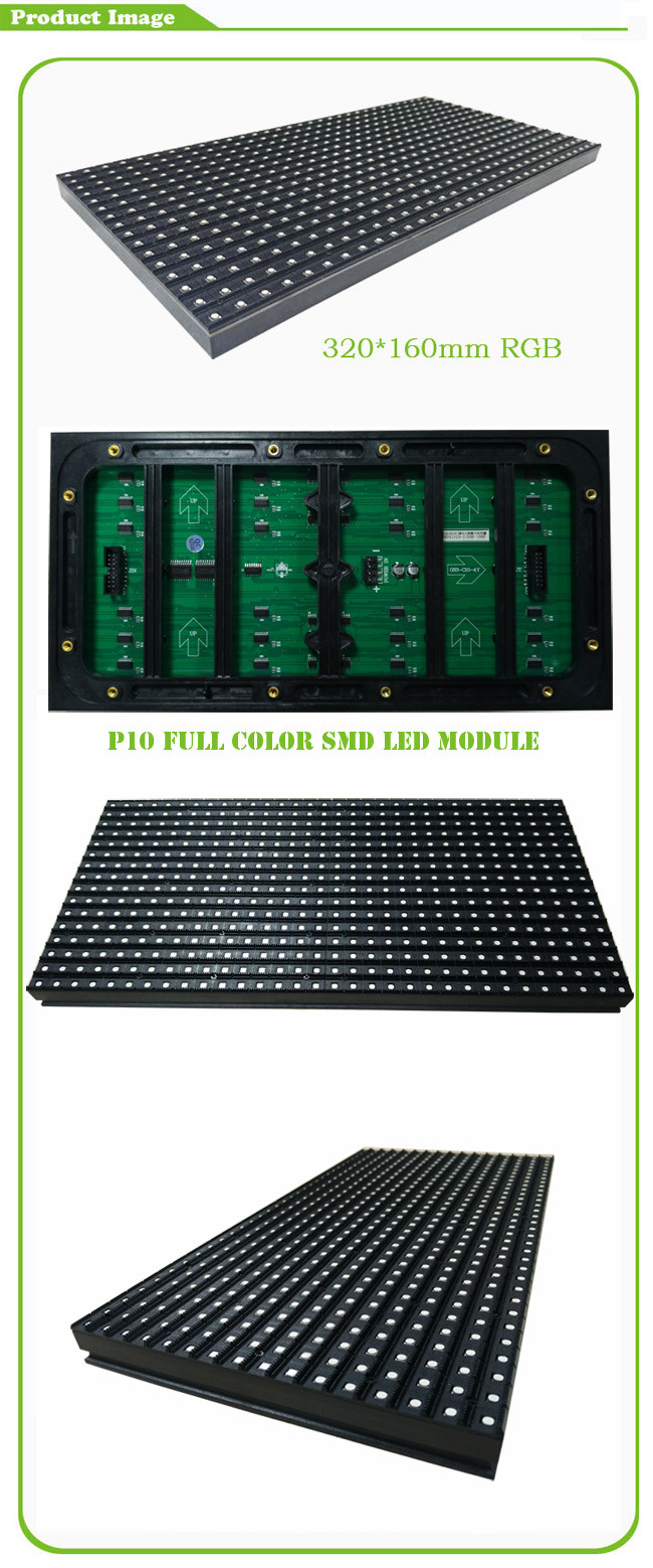 Easy Installation P10 LED Display Module for Subway Stations FCC ROHS