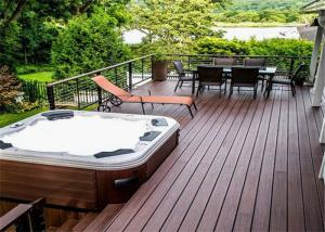 China Exterior Stainless Steel Railing Wire Balcony Customized Size With Flat Bar Post on sale