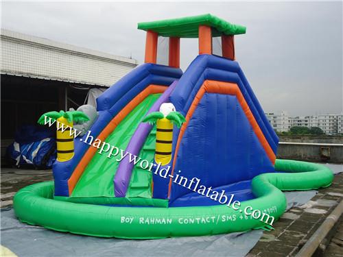 Quality London bridge water slide , nip slip on a water slide , inflatable water slide clearance for sale
