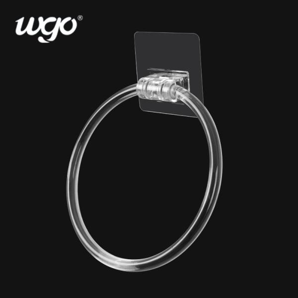 Quality 4kg Removable Hanging Bathroom Towel Ring Holder polyvinyl chloride Sticker for sale