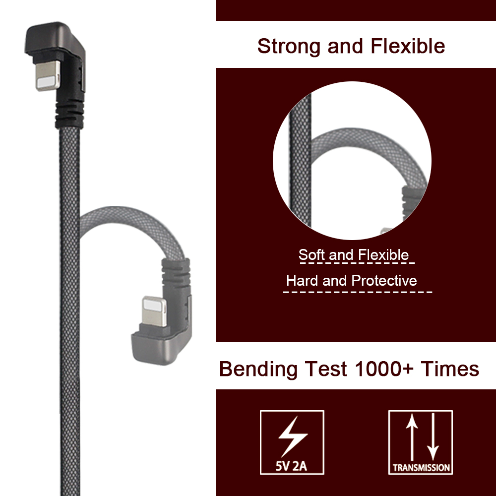 High Speed Iphone 5s USB Data Cable For Fast Charging Nylon Braided 2.1A