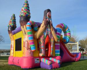 Buy cheap Combo Sugar Shack Inflatable Bouncy Slide Digital Printing product