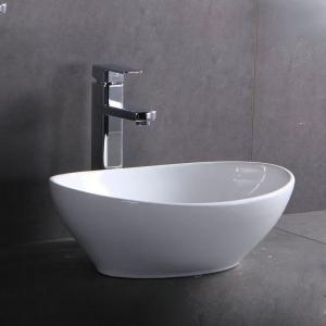 China White Vessel Sink Table Top Bathroom Ceramic Sanitary Wares Art Wash Basin on sale