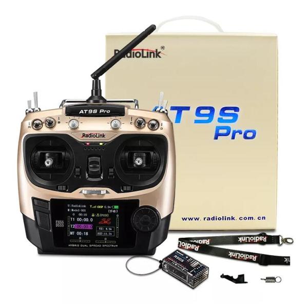 AT9S PRO 10/12 Channels 2.4GHz RC Radio Transmitter and Receiver R9DS Remote Controller for Fpv Racing Drone