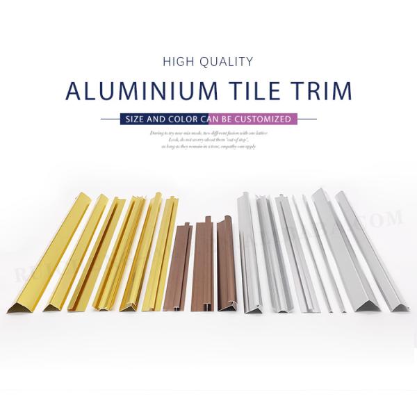2400mm Aluminium Wall Panel Trims , Anodized decorative aluminum corner trim