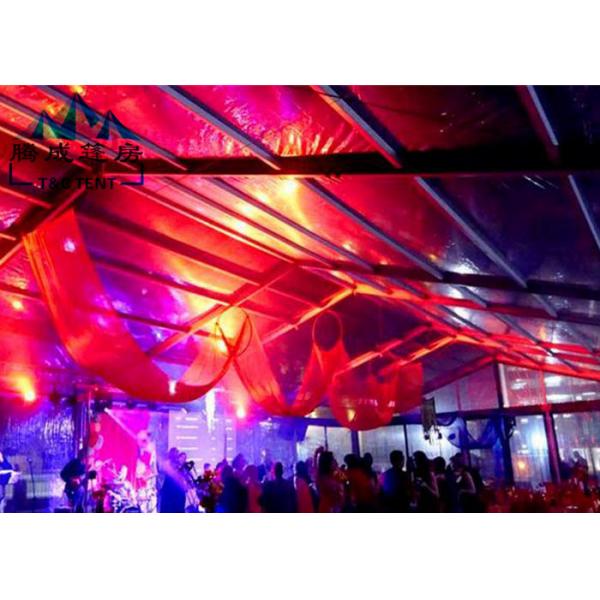 Transparent PVC Cover Outside Event Tents Selectable Size For Wedding Ceremony