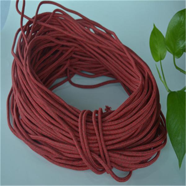 Quality Bright Red Braided Webbing , Round 4mm Recycled Polyester Webbing for sale