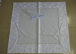 Beige Color Linen Like Tablecloths Square Shaped With ISO9001 Certificated