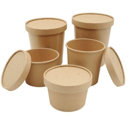 Quality Customized Disposable Food Grade Paper Soup Bowl With Leak Proof And Greaseproof for sale