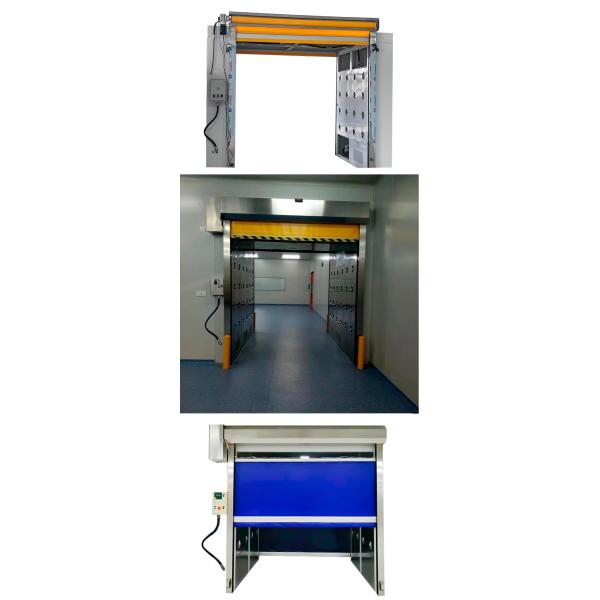 MRJH Curtain Fully Automatic Air Shower Room Custom 304 Stainless Steel Air Shower