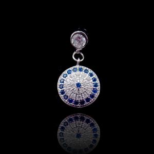 Custom Woman Silver Cubic Zirconia Pendant With Different Characters
