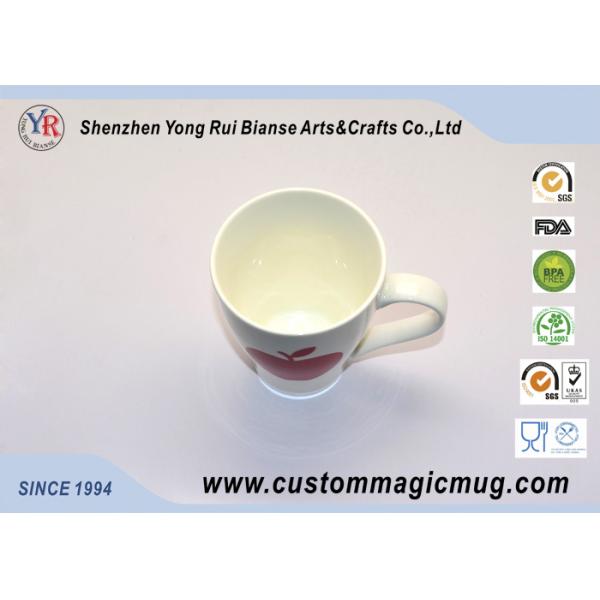 Bone China 11oz Heat Reactive Coffee Mugs Creative Apple Pattern Printed