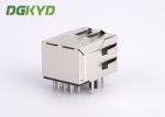 Shielded Magnetics Rj45 Pcb Connector With Integrated Transformer Customizable
