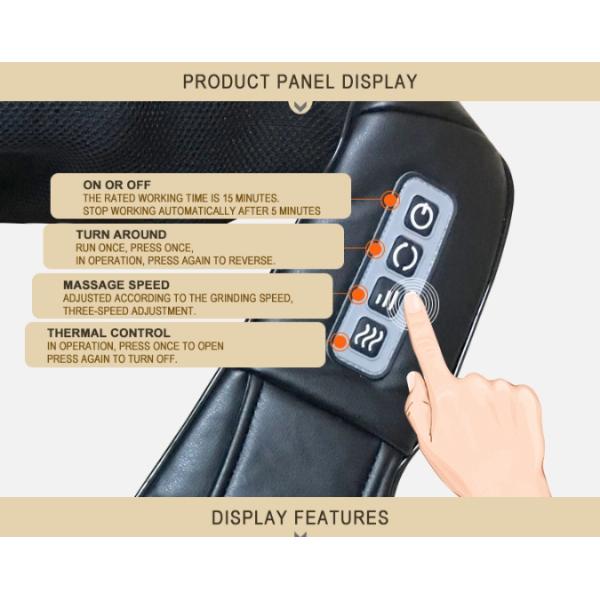 Vibration Kneading Rolling Shoulder Neck Massage Shawl For Home Car Office Beauty Salon