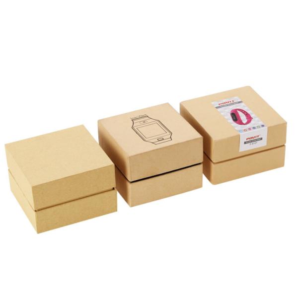 Foam Insert Square Kraft Electronics Packaging Box 120*120*100mm
