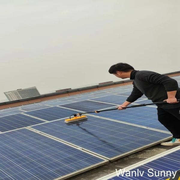 Quality Revolutionize Your PV Maintenance with Cold Water Cleaning Brush and 7.5 Meters Handle for sale