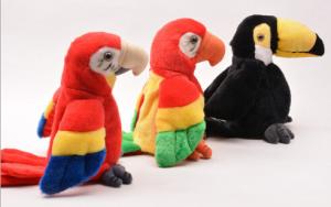 China Educational Interactive Talking Plush Toys Musical Parrot For Festival on sale