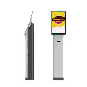 Buy cheap 23.8 Inch Fast Food Self Service Payment Kiosk Floor Stand Touch Screen Kiosk With POS Software product